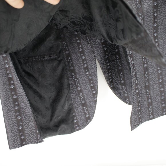 Favourbrook Sport coat Men's 46 Two Button Single Breasted Floral Silk striped - Picture 6 of 16